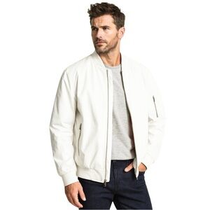OUTDOOR JACKET White Varsity Bomber Jacket